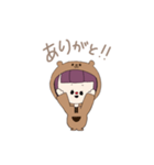 着ぐるみ女子（くま）（個別スタンプ：8）