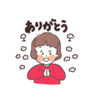 おれんじほっぺたガール（個別スタンプ：3）