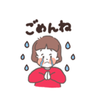 おれんじほっぺたガール（個別スタンプ：4）