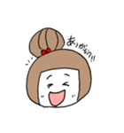 お絵描きお団子ガール（個別スタンプ：1）