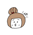 お絵描きお団子ガール（個別スタンプ：3）