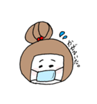 お絵描きお団子ガール（個別スタンプ：4）