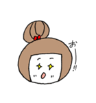お絵描きお団子ガール（個別スタンプ：17）