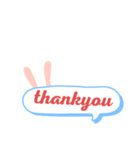 うさぎからの一言（個別スタンプ：1）