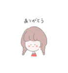 女の子とゆかいな動物たち（個別スタンプ：1）