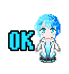 水瀬玲音LINEスタンプSereneLinux ドット絵（個別スタンプ：16）