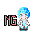 水瀬玲音LINEスタンプSereneLinux ドット絵（個別スタンプ：17）
