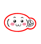 吹き出し風 顔文字2（個別スタンプ：1）