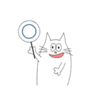 白猫とブル(あいさつ言葉)（個別スタンプ：21）