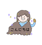 髪型すごい女の子のスタンプ（個別スタンプ：2）