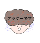 髪型すごい女の子のスタンプ（個別スタンプ：6）