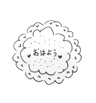 モノトーンでも可愛くしたい…！（個別スタンプ：5）