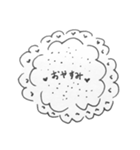 モノトーンでも可愛くしたい…！（個別スタンプ：6）