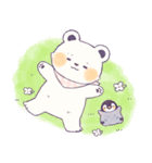 赤ちゃん白熊とペンギンの可愛い一日（個別スタンプ：8）