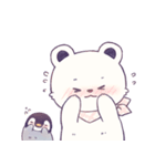 赤ちゃん白熊とペンギンの可愛い一日（個別スタンプ：32）