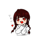 三つ編み少女の日常スタンプ（個別スタンプ：2）