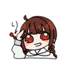 三つ編み少女の日常スタンプ（個別スタンプ：3）