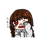 三つ編み少女の日常スタンプ（個別スタンプ：5）