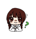 三つ編み少女の日常スタンプ（個別スタンプ：7）