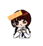 三つ編み少女の日常スタンプ（個別スタンプ：8）
