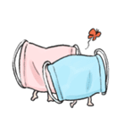 マスク二枚（個別スタンプ：1）