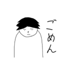 無表情くん あいさつ編（個別スタンプ：3）