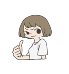 無地ガール（個別スタンプ：1）