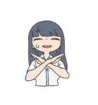 無地ガール（個別スタンプ：2）