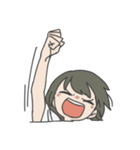 無地ガール（個別スタンプ：3）