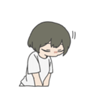 無地ガール（個別スタンプ：4）
