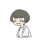 無地ガール（個別スタンプ：5）