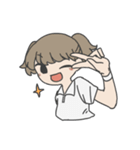無地ガール（個別スタンプ：7）
