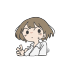 無地ガール（個別スタンプ：14）