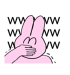 パワフルハッピーうさぎさん（個別スタンプ：4）