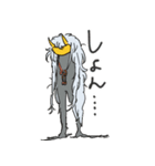 乱髪兜くんの生活（個別スタンプ：2）
