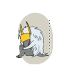 乱髪兜くんの生活（個別スタンプ：6）