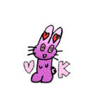 ラブリーうさぎちゃん（個別スタンプ：1）