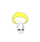 金髪きのこと愉快なうさぎさんのスタンプ（個別スタンプ：4）