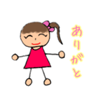 お絵かき風の女の子（個別スタンプ：4）