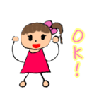 お絵かき風の女の子（個別スタンプ：6）