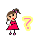 お絵かき風の女の子（個別スタンプ：7）