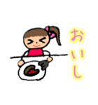 お絵かき風の女の子（個別スタンプ：21）