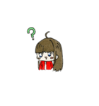 女の子の 日常会話（個別スタンプ：1）