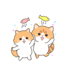 子猫カップル つくしとあんず（個別スタンプ：3）