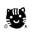 【可愛い】黒猫スタンプ（個別スタンプ：4）
