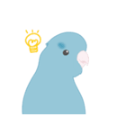 水色のマメルリハ（個別スタンプ：3）