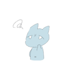 みずいろゆるねこ（個別スタンプ：8）