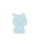みずいろゆるねこ（個別スタンプ：9）