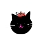 絵描き黒猫（個別スタンプ：1）