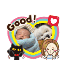 マルチーズと赤ちゃん（個別スタンプ：5）